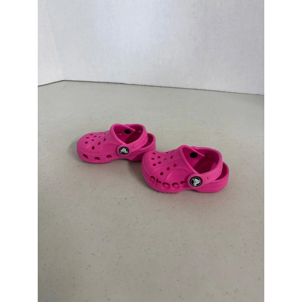 Crocs Classic Clog Toddler Size C4 Electric Pink Slip On Water Shoes Kids‎